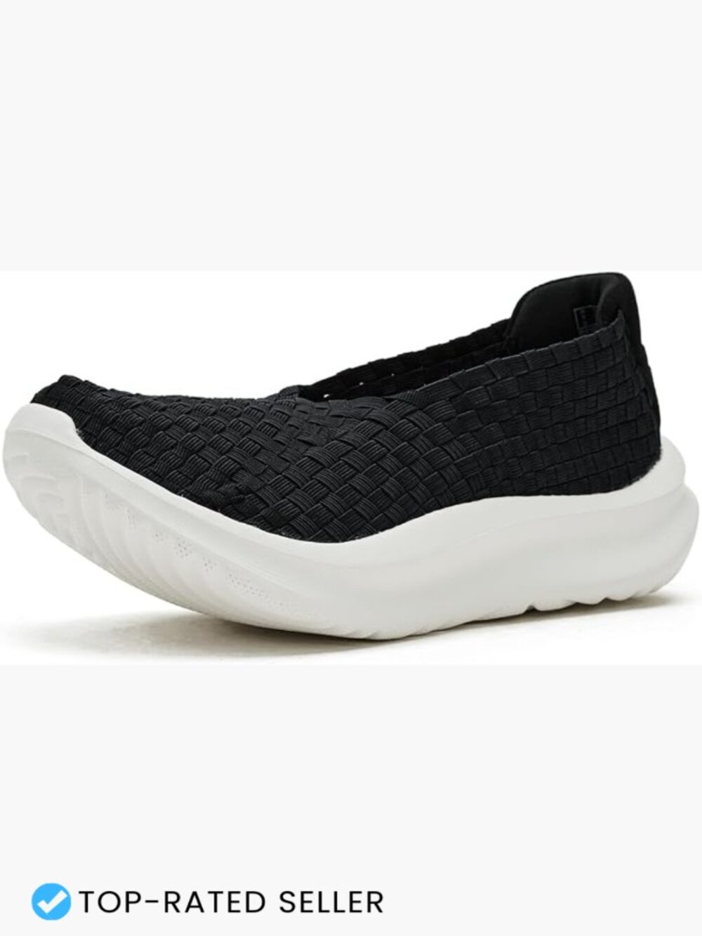 Woven Knit Athletic Walking Shoes Platform Comfort Slip-On Loafers Breathable